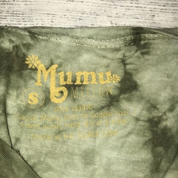 SMYM Mumu Mellow Will Tunic Dress Tie-Dye Green - Picture 5 of 10